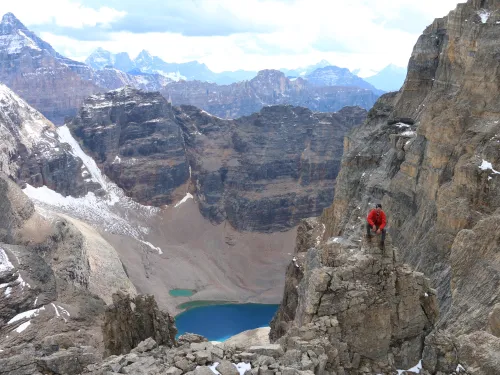 A view of Abbott Pass hike on the Alberta British Columbia boarder known as the Continental Divide