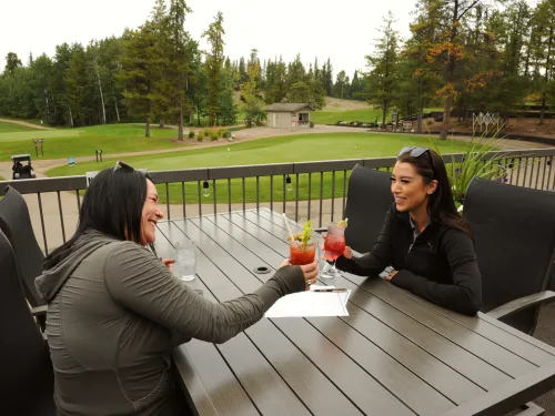 Patio at The Dunes Golf & Winter Club, Grande Prairie.