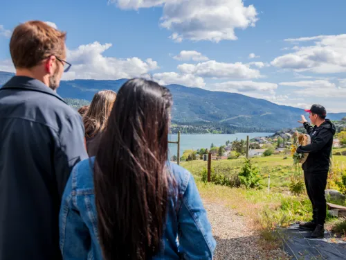 Vernon BC views at Kalamalka Garden Indigenous Garden Okanagan College