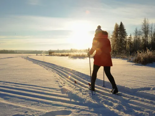 Hamilton House cross country ski trails Bonnyvile Alberta