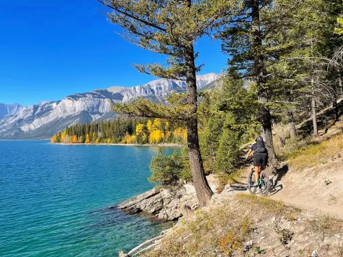 Minnewanka Shoreline Trail mountain biking