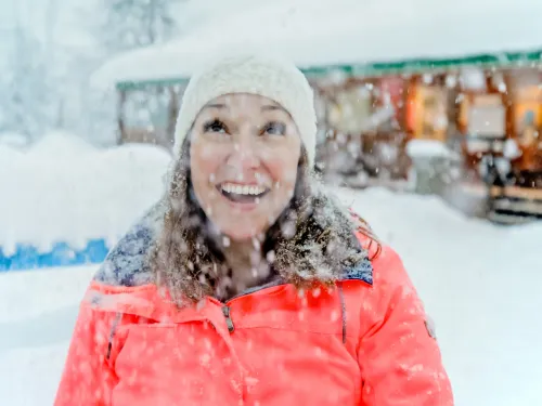 Quesnel BC cross-country skiing happy face Bonnie Grenon