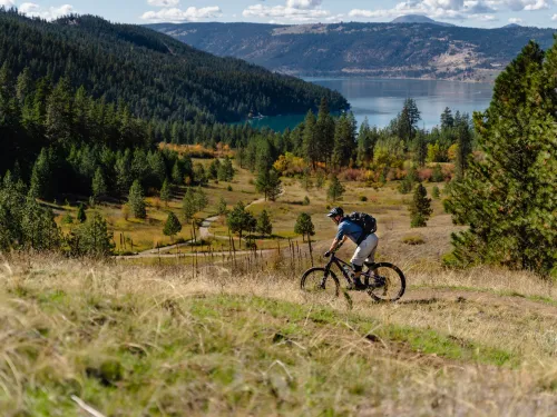 Biking at Kalamalka Lake Provincial Park, Vernon BC.