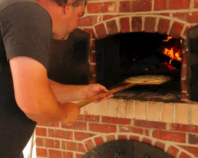 Vermilion pizza oven