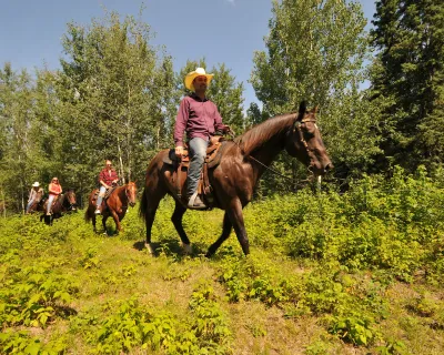 Horse ride with Leaning Tree Trail Rides, Athabasca County