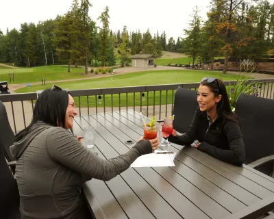 Patio at The Dunes Golf & Winter Club, Grande Prairie.