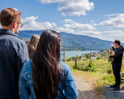 Vernon BC views at Kalamalka Garden Indigenous Garden Okanagan College