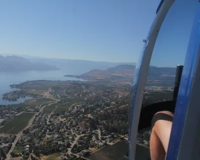 Flying over the Okanagan