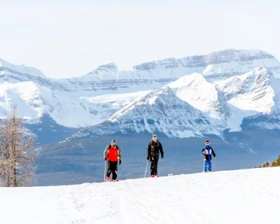 Snowshoeing Lake Louise Ski Resort Canadian Rockies Alberta