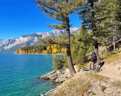 Minnewanka Shoreline Trail mountain biking