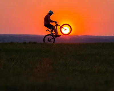 Sunset at the top of Misery Mountain, Peace River, AB.