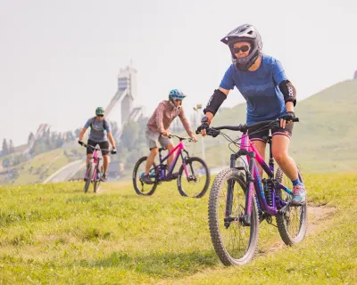 Biking at Winsport, Calgary, AB.