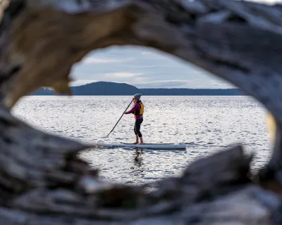 Paddleboarding Tla'amin Nation Sunshine Coast BC Kyler Vos