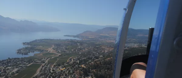 Flying over the Okanagan