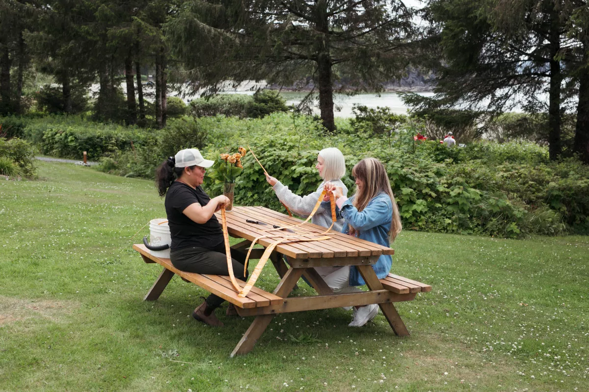 Tin Wis Resort Tofino BC cedar weaving