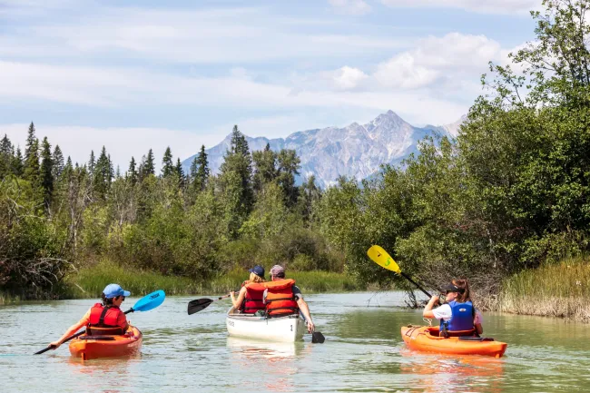Paddling through the Columbia Wetlands, near Golden BC