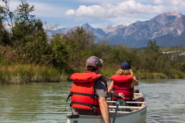 Paddling the Columbia River near Golden BC