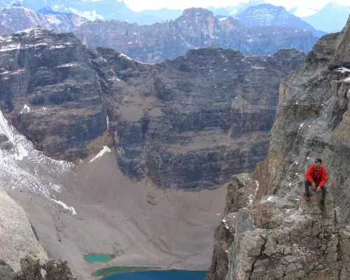 A view of Abbott Pass hike on the Alberta British Columbia boarder known as the Continental Divide